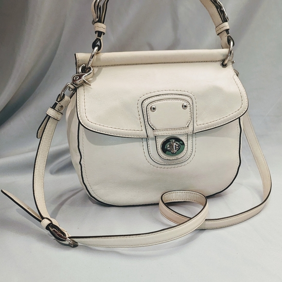 Coach Handbags - Coach Willis Saddle Bag 70th Anniversary Limited Addition Crossbody Ivory 19132